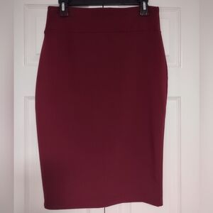 ABN Size S Pull On Pencil Skirt with Slit Back Hem